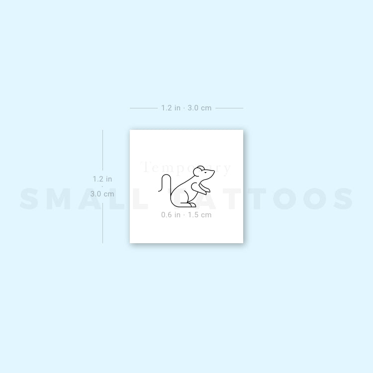 Rat Temporary Tattoo (Set of 3)