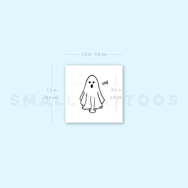 Boo Ghost Temporary Tattoo (Set of 3)