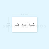 Handwritten Font Let It Be Temporary Tattoo (Set of 3)