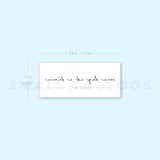 Handwritten Font One Day At A Time Temporary Tattoo (Set of 3)