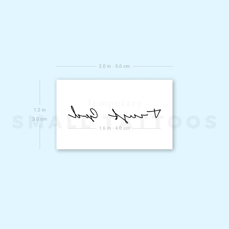 Handwritten Font Trust God Temporary Tattoo (Set of 3)