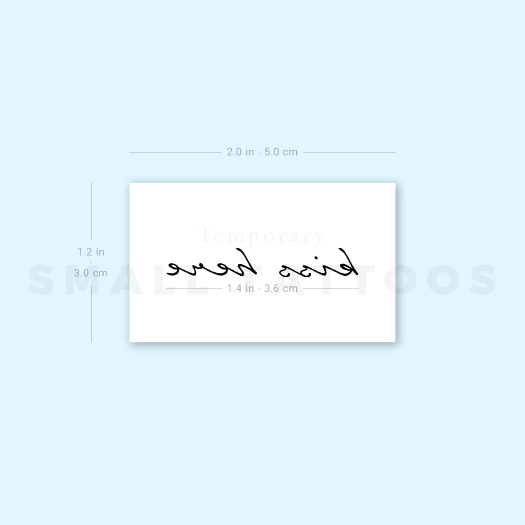 Kiss Here Temporary Tattoo (Set of 3)