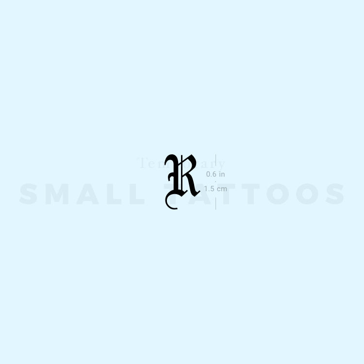 Cursive Letter R Tattoo