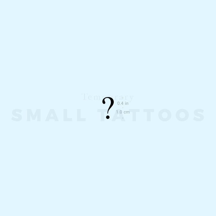 Question Mark Temporary Tattoo (Set of 3)