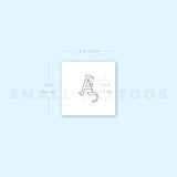 Old English A Letter Temporary Tattoo (Set of 3)