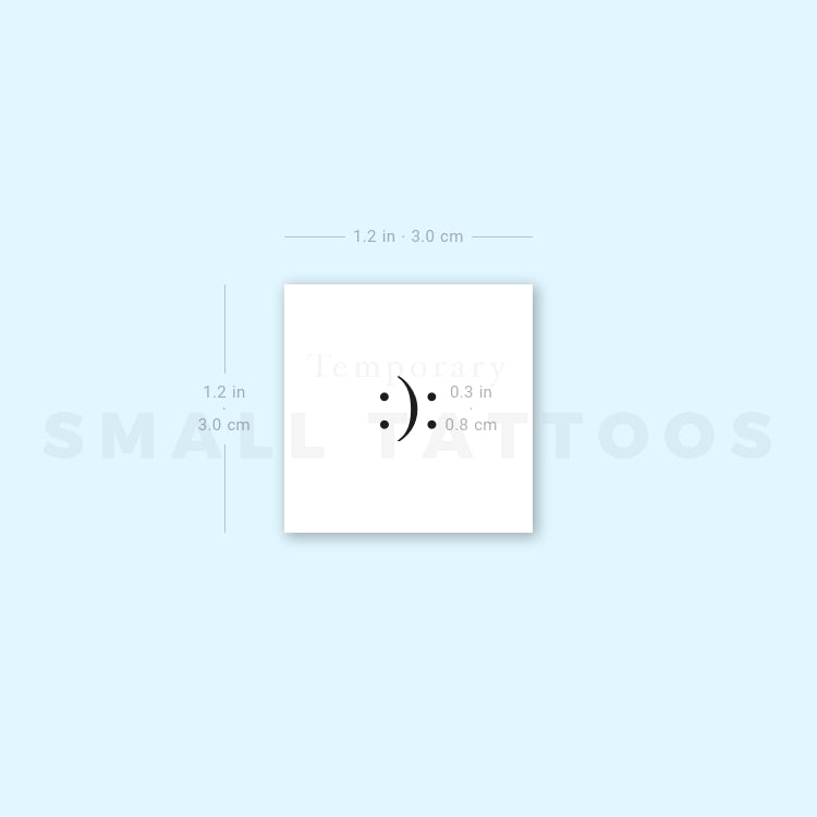 Happy and Sad Smiley Temporary Tattoo (Set of 3)
