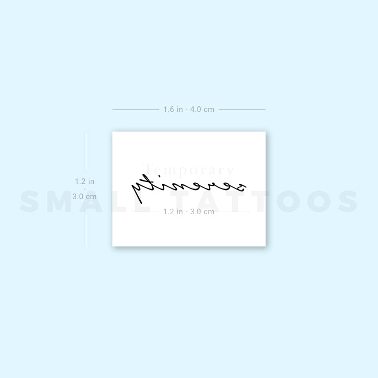 'Serenity' Temporary Tattoo (Set of 3)