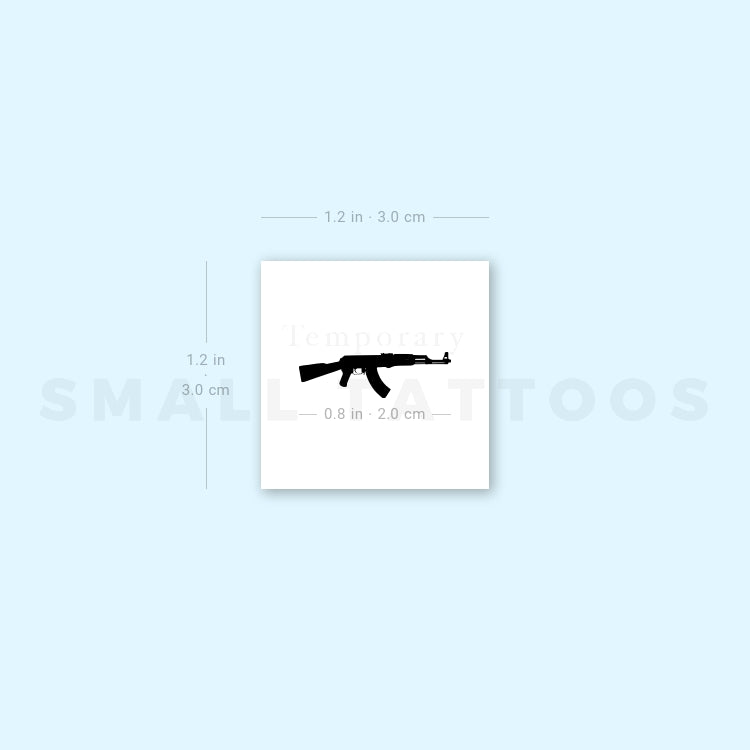 AK-47 Temporary Tattoo (Set of 3)