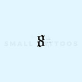 Old English Number 8 Temporary Tattoo (Set of 3)