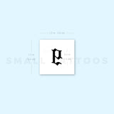 Old English Number 9 Temporary Tattoo (Set of 3)