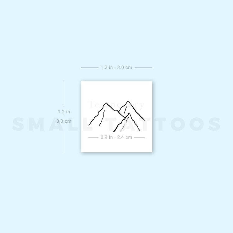 Alpine Glacier Temporary Tattoo (Set of 3)