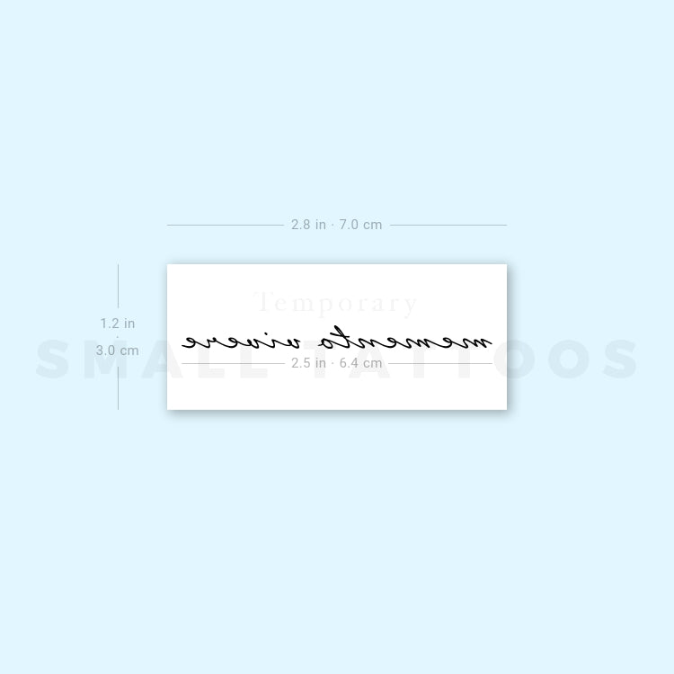 Memento Vivere Temporary Tattoo (Set of 3)