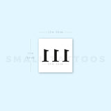 111 Angel Number Temporary Tattoo (Set of 3)