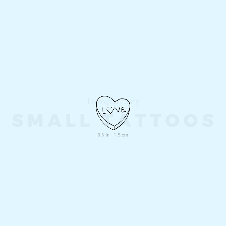 Love Sweetheart Temporary Tattoo (Set of 3)
