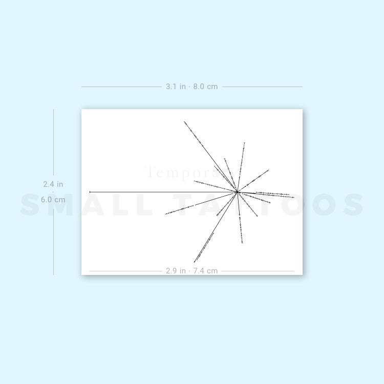 Pulsar Map Temporary Tattoo (Set of 3)