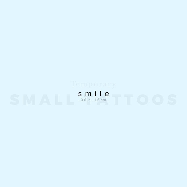 Little 'Smile' Temporary Tattoo (Set of 3)