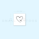 Heart and Heartbeat Temporary Tattoo (Set of 3)