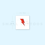 Small Red and Blue Bowie Bolt Temporary Tattoo (Set of 3)