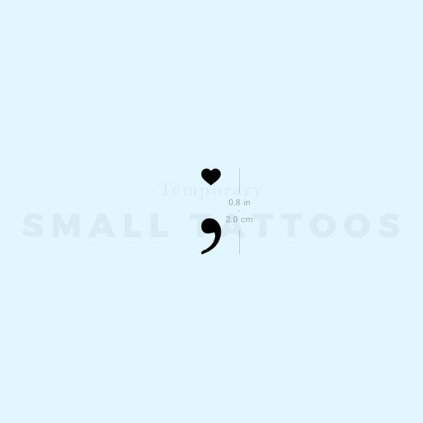 Love Semicolon Temporary Tattoo (Set of 3)