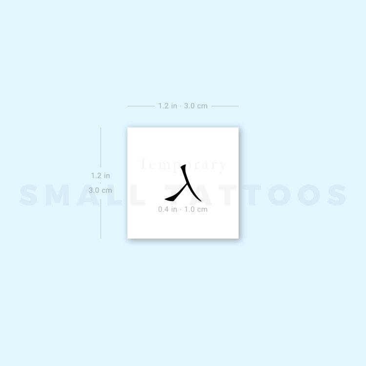 Human Being Kanji Temporary Tattoo (Set of 3)