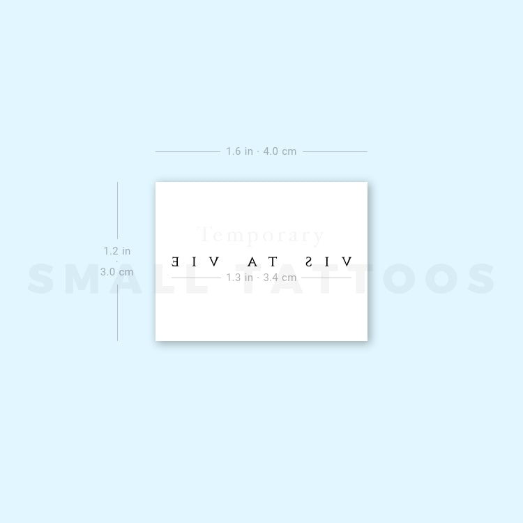Uppercase Vis Ta Vie Temporary Tattoo (Set of 3)