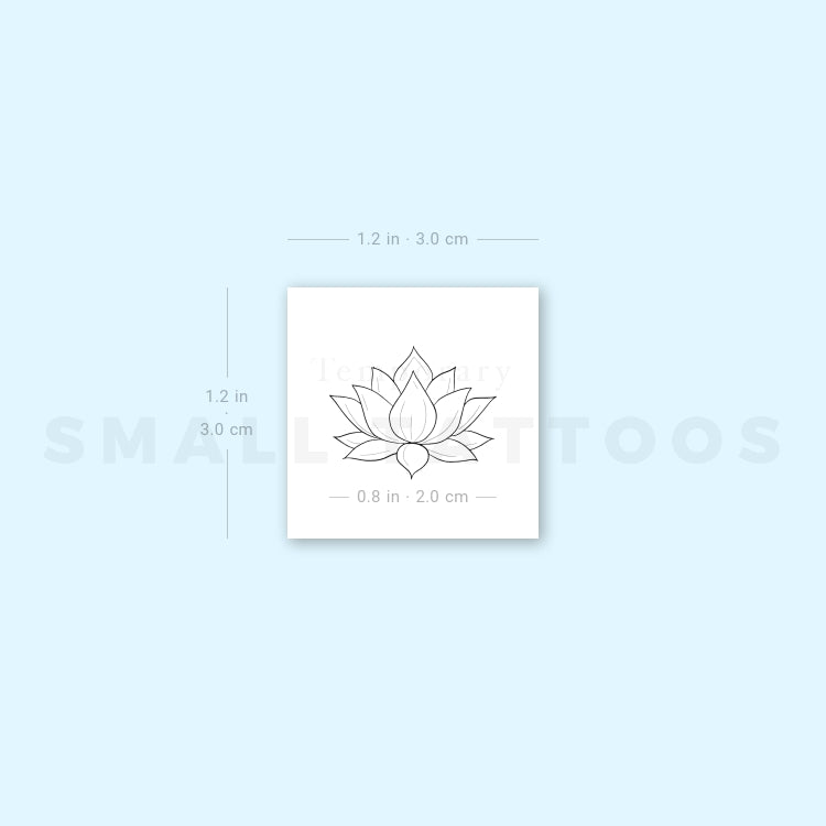 Tatuaje temporal de flor de loto sagrada (juego de 3)