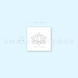 Sacred Lotus Flower Temporary Tattoo (Set of 3)