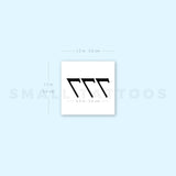 777 Angel Number Temporary Tattoo (Set of 3)