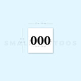 000 Angel Number Temporary Tattoo (Set of 3)