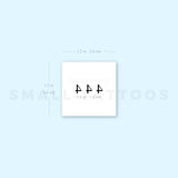Small 444 Angel Number Temporary Tattoo (Set of 3)