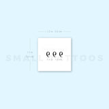 Small 999 Angel Number Temporary Tattoo (Set of 3)