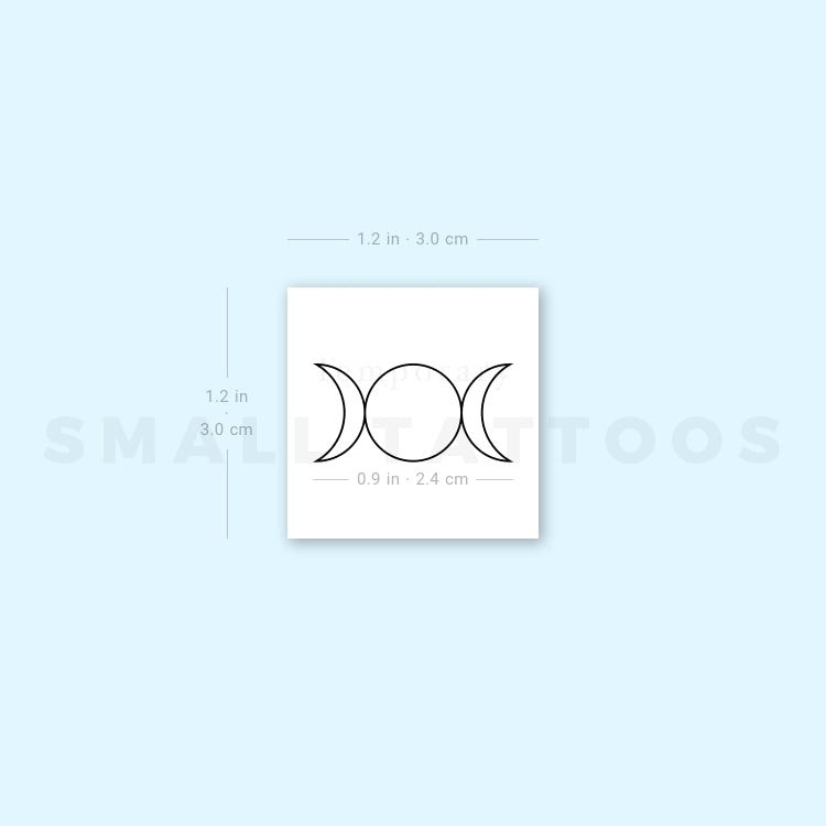 Triple Moon Temporary Tattoo (Set of 3)