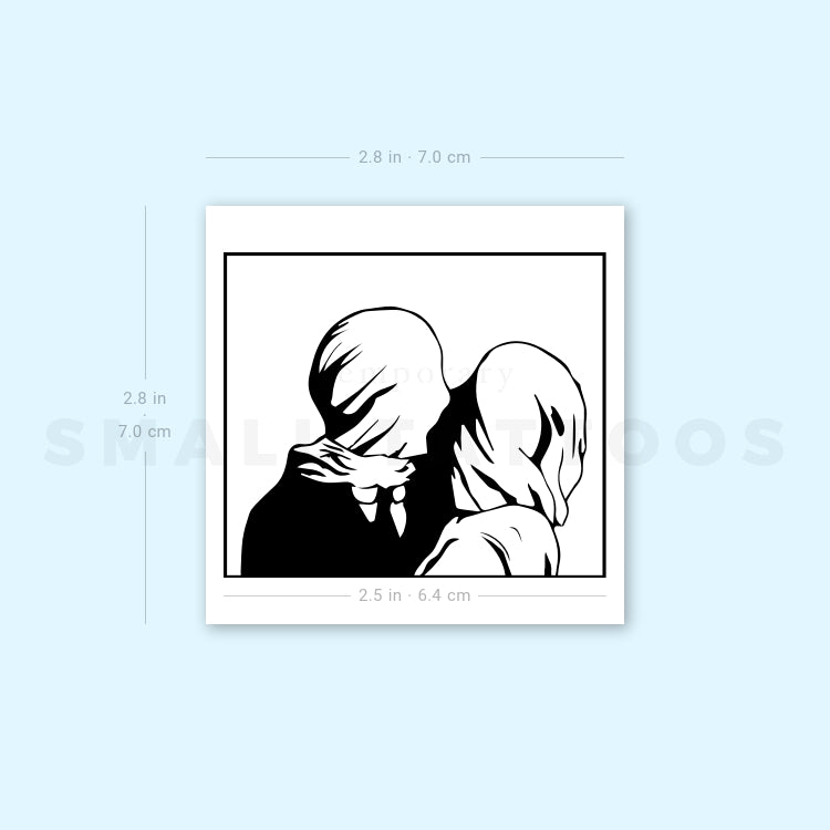 Magritte's The Lovers Temporary Tattoo (Set of 3)