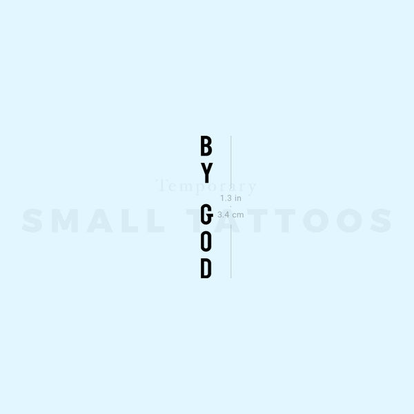 By God Temporary Tattoo (Set of 3)