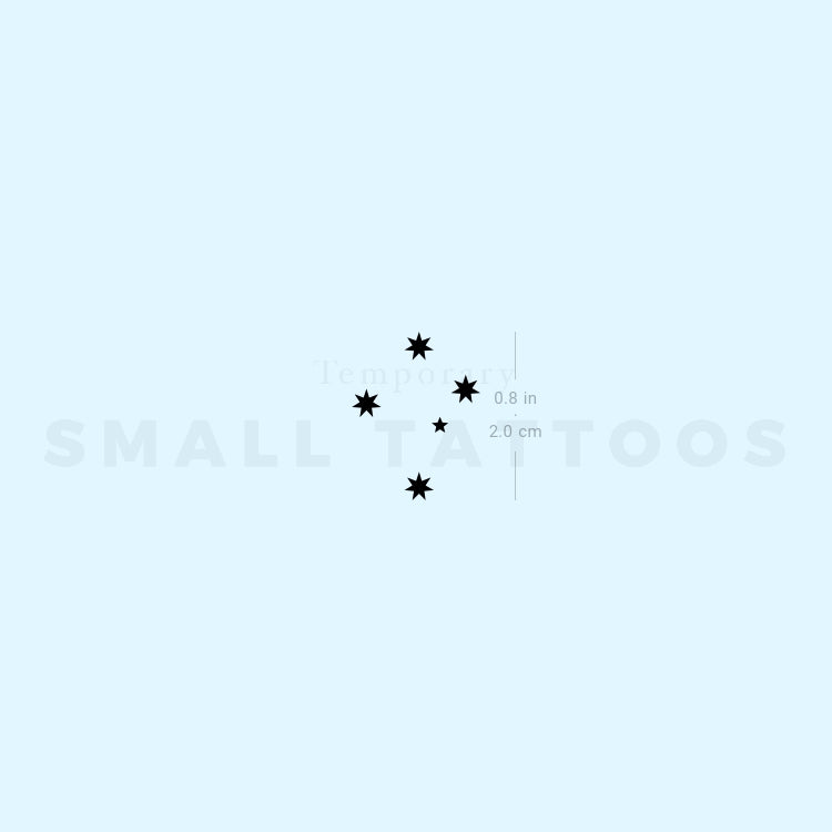 Small Crux Constellation Temporary Tattoo (Set of 3)