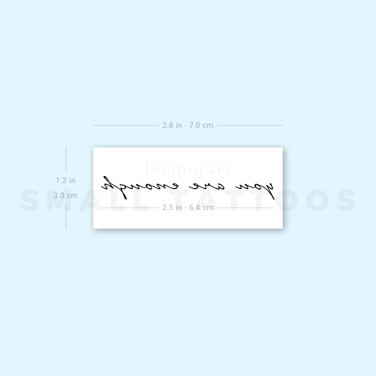 You Are Enough Temporary Tattoo (Set of 3)