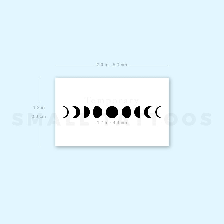 Moon Phases Temporary Tattoo (Set of 3)