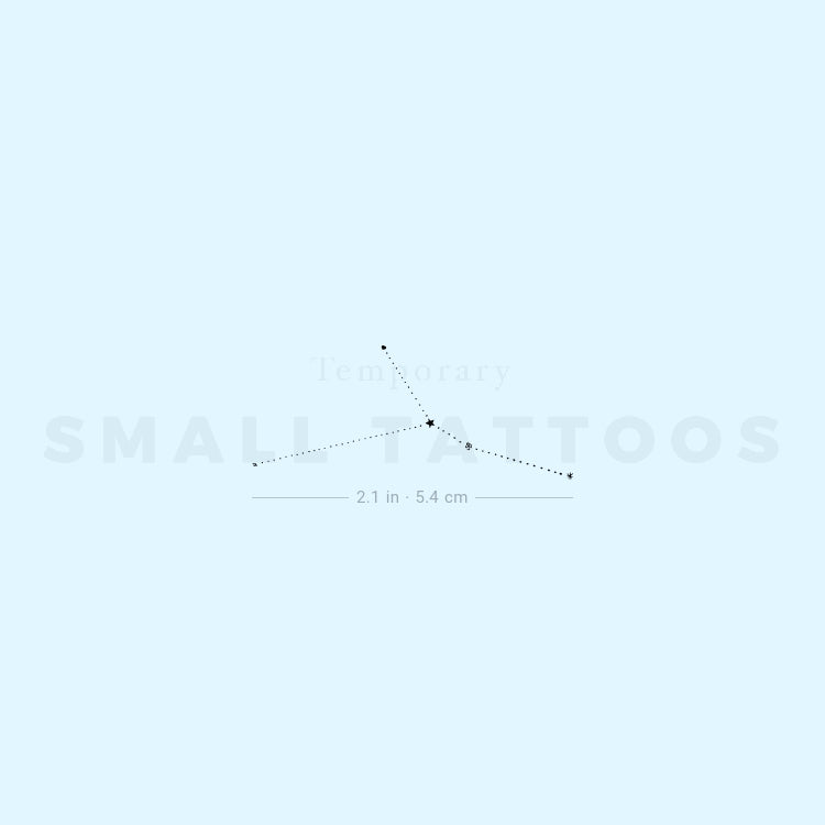 Minimalist Cancer Constellation Temporary Tattoo by Puntuak (Set of 3)