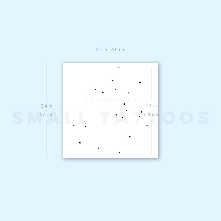 Minimalist Sagittarius Constellation Temporary Tattoo (Set of 3)