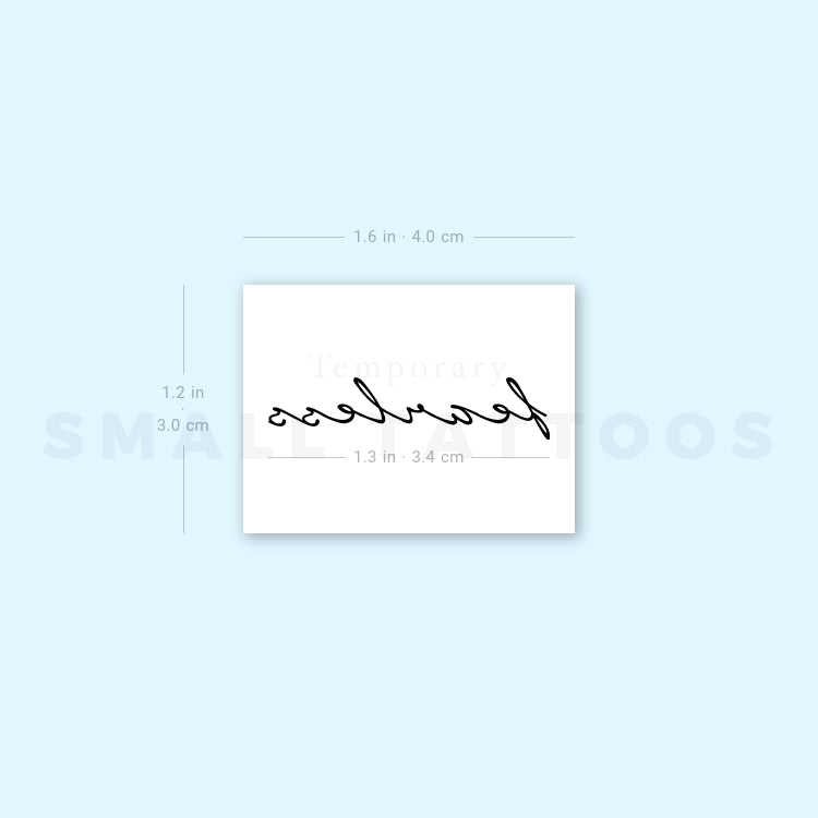 'Fearless' Temporary Tattoo (Set of 3)