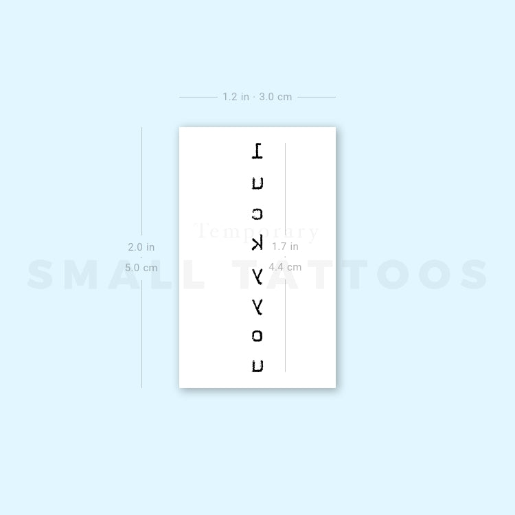 Tatuaje temporal "Lucky You" (juego de 3)