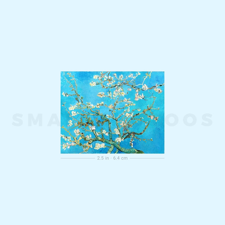 Tatuaje temporal de flores de almendro (juego de 3)