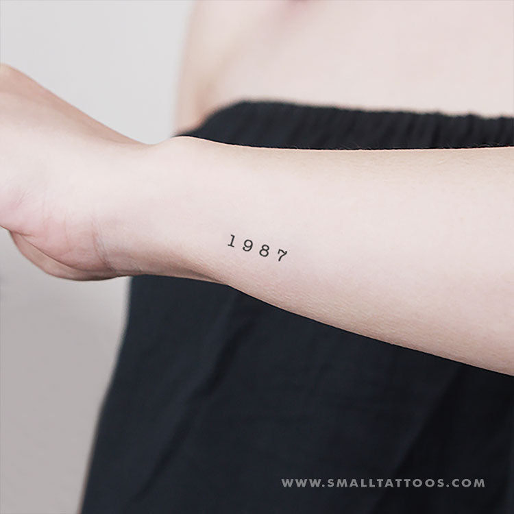 1987 Birth Year Temporary Tattoo (Set of 3)