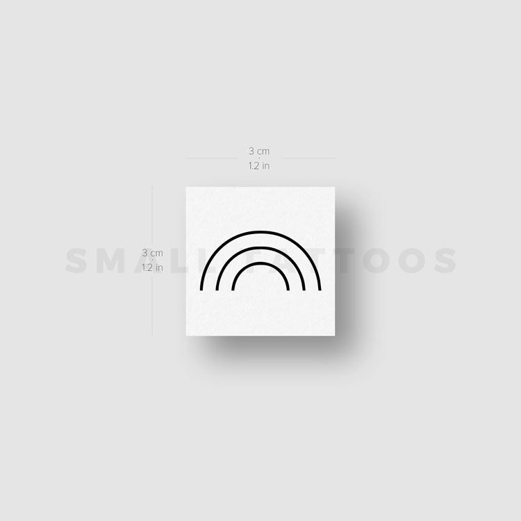Minimal Rainbow Temporary Tattoo (Set of 3)