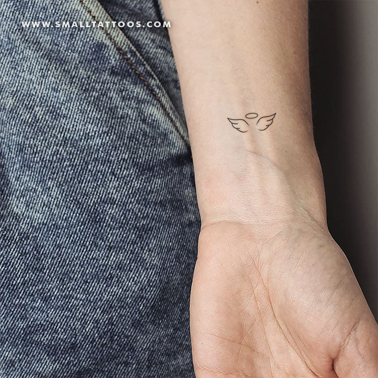 Wings and Halo Temporary Tattoo (Set of 3)