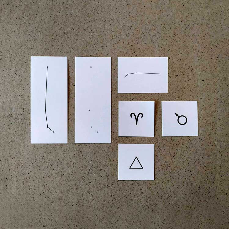 Aries Astrology Symbols Temporary Tattoo Set
