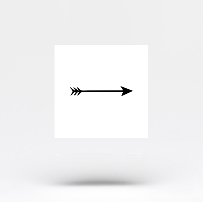Tatuaje temporal de flecha pequeña (juego de 3)