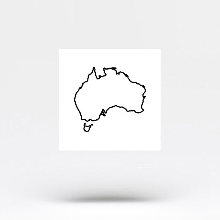 Tatuaje temporal del mapa de Australia (juego de 3)