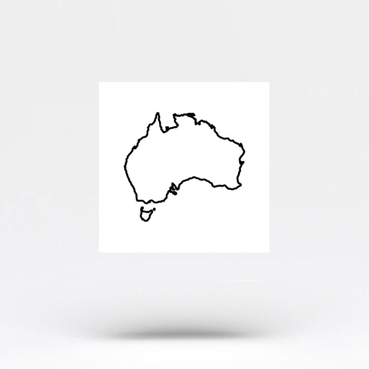 Australia Map Temporary Tattoo (Set of 3)
