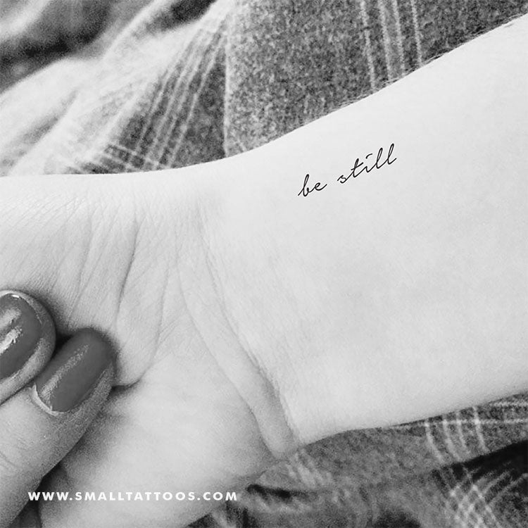 Tatuaje temporal "Be Still" (juego de 3)